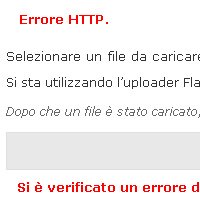 WordPress 2.7 upload immagini errore http